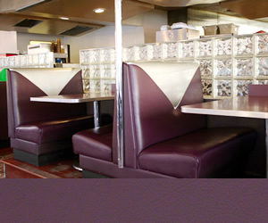 hospitality reupholstery shown as photo of restaurant booth, grand rapids mi