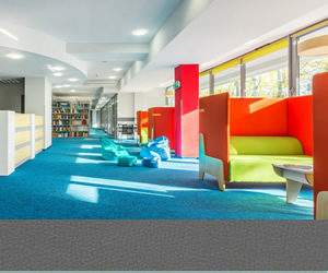 institutional upholstery represented by image of library, grand rapids mi